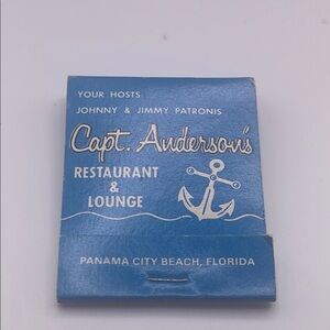 Capt.‎ Anderson's Blue Matchbook
